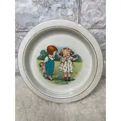 Buy Vintage 30s Buffalo Pottery Childs Plate Dolly Dingle Campbells Soup Drayton • 26.41£