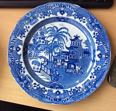 Buy Antique Early 19th Century Pearlware Pottery Blue & White Transferware Plate VGC • 28£