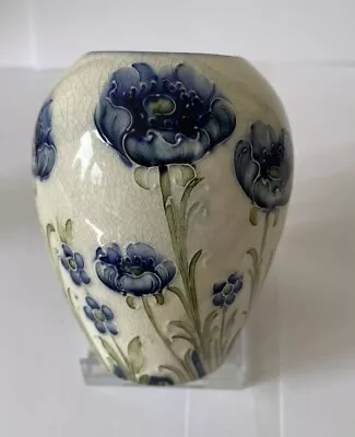 Buy Superb Early William Moorcroft For Macintyre Florian Ware Blue Poppy Vase • 425£