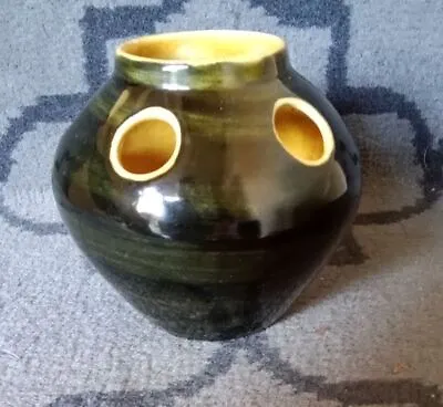 Buy Vintage - Brixham Pottery Ltd Devon - Posy Vase/Pourri Pot - 3.5ins (9.5cms)Tall • 6.75£