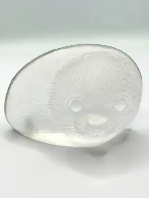 Buy Glass Seal Pup Paperweight Mats Jonasson Sweden Signed Glassware Ornament Gifts • 24.40£