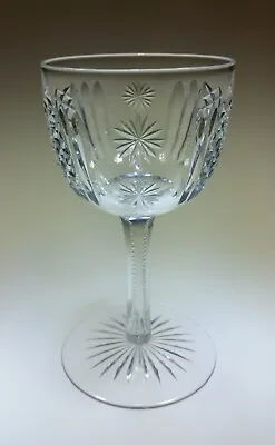 Buy Antique Victorian Cut Wine Glass C1880 • 16.50£