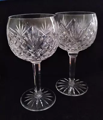 Buy Set Of 2 Tyrone Crystal Antrim Pattern Balloon Wine Glasses 7-5/8 H • 94.83£