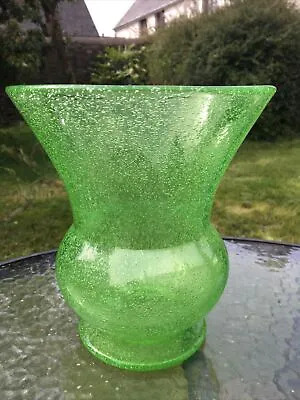 Buy Art Deco Dayglow Glass Large Vase Stourbridge Era Walsh Pompeian Glass ? • 250£
