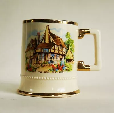 Buy Vintage Arthur Wood The Swan Shropshire Ye Old English Inns Tankard Mug • 25£