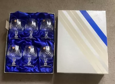 Buy 6 Schott Crystal Brandy Glasses New In Original Box • 15£