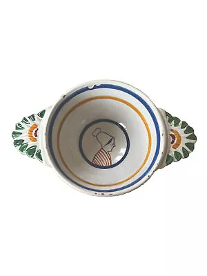 Buy Vintage Faience Bowl Marked Pont-Audemer • 7.95£