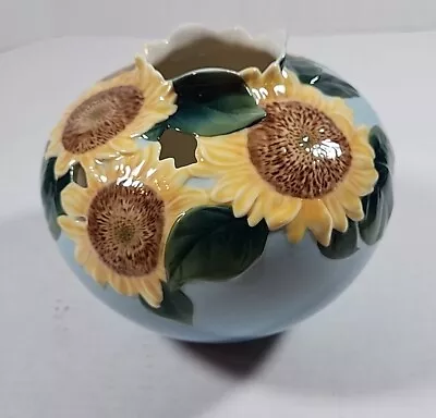 Buy Franz Porcelain Sunflower Art Vase  XP1885 2001 New Without Box • 70.87£