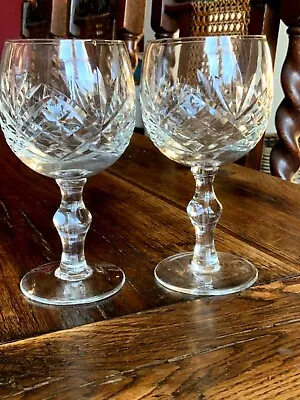 Buy Pair Of Stuart Crystal Cut Glass Wine Glasses • 22£