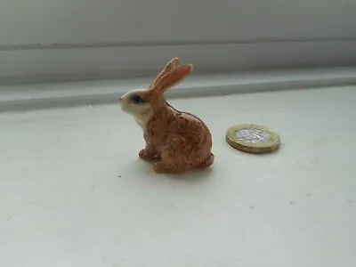 Buy Rabbit - Pottery  Beautiful Miniature - Detailed Head Up, Fawn/brown Rabbit • 4.60£