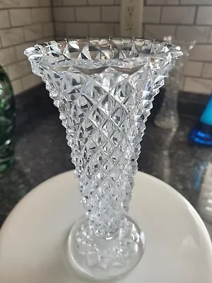 Buy American Brilliant Diamond Cut Glass Crystal Vase. Very BEAUTIFUL!! • 25.89£