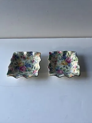 Buy 2 Vtg James Kent Chintz 3  Candy Dishes, Made In England • 18.97£