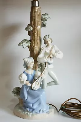 Buy Beautiful Large & Rare Lladro Nao Porcelain Lamp ~ Musical Couple • 128.99£