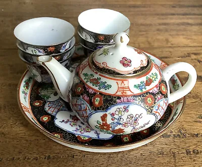 Buy Chinese Hand Painted “Lotus Blooms Brand” Miniature Teapot, Cups, Tray Tea Set • 20£