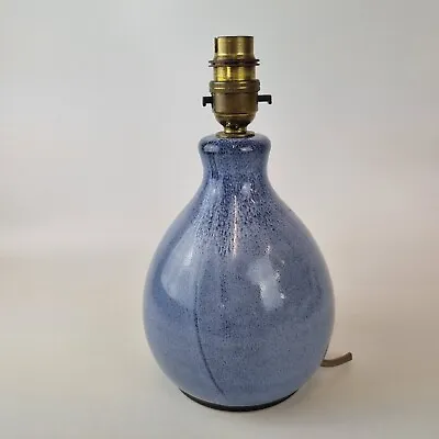 Buy Vintage Holkham Pottery Lamp With Blue Speckled Glaze For Re-Wiring 18cm • 49£
