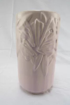 Buy Vintage 1940s Nelson McCoy Art Pottery Butterfly Pattern Vase In Pink - 8  Tall • 26.71£
