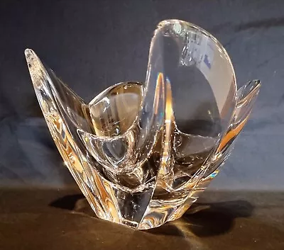 Buy Vintage Orrefors Crystal Bowl Vase Nova Pattern 8.5  Blown Glass Signed • 80.51£