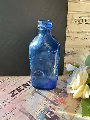 Buy Vintage Blue Glass Milk Of Magnesia Bottle • 8£