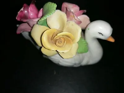 Buy Meakins China-Hand Painted Floral Swan • 10£