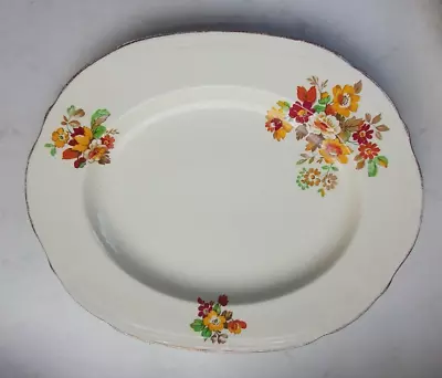 Buy Beautiful Alfred Meakin Oval Serving Plate With Floral Design 31cm X 25.5cm • 13.99£