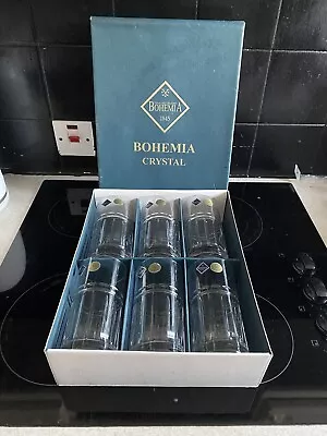 Buy Brand New Bohemia Jihlavske Skylarny 1845 Crystal Glasses X 6 • 39£