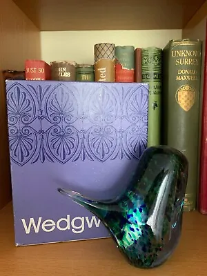 Buy Vintage Wedgwood Green Glass Speckled Bird Chick Figure Boxed With Label • 24.99£