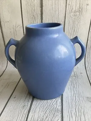 Buy Vintage Antique Mission Arts & Crafts Style Blue Art Pottery 2 Handled Vase Urn • 23.71£