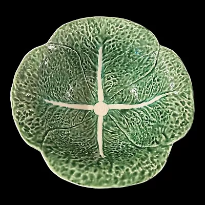 Buy Bordallo Pinheiro Cabbage Leaf  Serving Bowl Portugal  Majolica 10” W 3 1/2” T • 45.26£