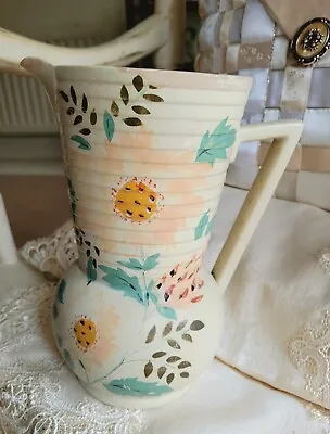 Buy Vintage Art Deco Brentleigh Ware Floral Pattern Vase / Jug, Made In England • 7£