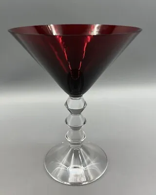 Buy Baccarat Vega Martini Cocktail Glass Red Crystal France • 140.74£