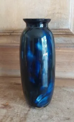 Buy Vintage Retro Signed Royal Brierley Studio Art Glass Vase In Deep Blue 13cm • 19.99£