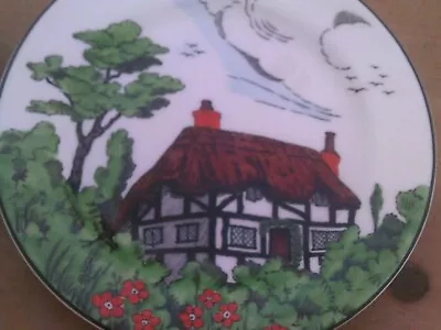 Buy Vintage 2 John Maddock Royal Vitreous Thatched Cottage Plates 6 Inches Diameter  • 6.50£