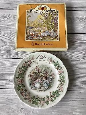 Buy Royal Doulton Decorative 16cm Tea Plate Jill Barklems Brambly Hedge Summer Boxed • 16£