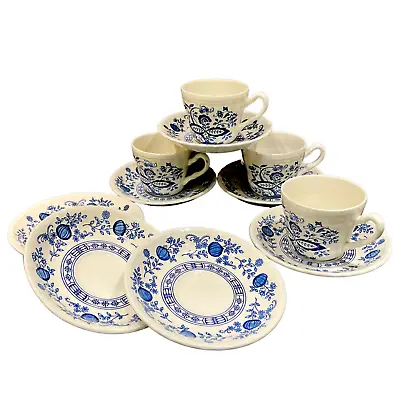 Buy 11 Enoch Wedgewood England Blue Heritage Blue Onion 4 Sets Cups 7 Saucers • 14.83£
