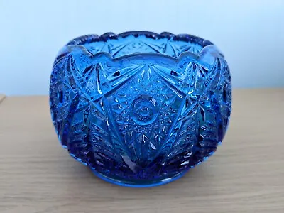 Buy Fenton Glass USA Cobalt Blue Rose Bowl • 9.99£