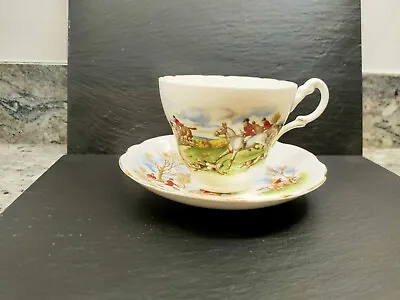 Buy Vintage Regency Bone China Cup & Saucer With Hunting Scene • 2.50£
