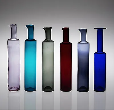 Buy 6 X Nanny Still Bottles Signed Art Glass Riihimaen Lasi Oy Finland Mid Century  • 3,350£