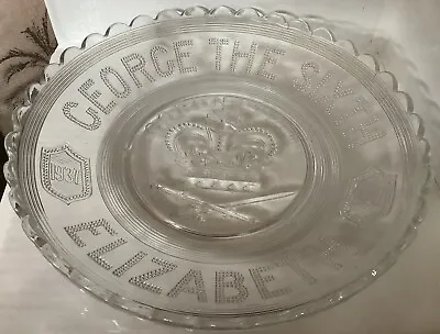Buy George The Sixth Commemorative 1937 Glass Plate Collectable UK Royalty • 15£