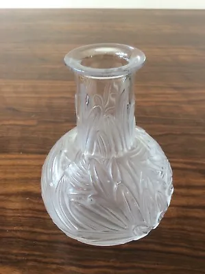 Buy Lalique Pretty Leaf Design Bottle Vase / Small Carafe, Signed & Vgc • 225£