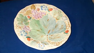 Buy Antique Wedgewood Majolica Collectable Strawberry Grape Vine Plate • 4£