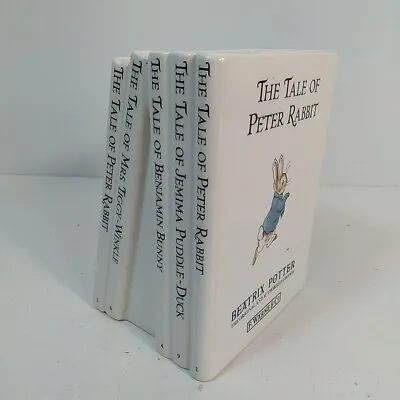 Buy Peter Rabbit Money Box Piggy Bank Set Of Books Wedgwood Book End • 14.27£