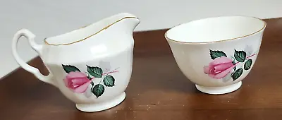 Buy Vintage Royal Adderley (Ridgway Potteries) Fine Bone China Creamer & Sugar Bowl • 14.17£