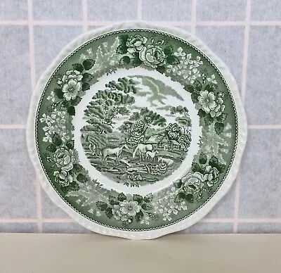 Buy Adams English Scenic Green Plate Vintage China • 19£