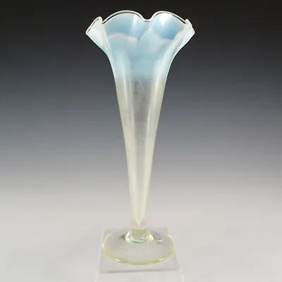 Buy Victorian 1890's Vaseline Uranium Opalescent Glass Vase • 95£