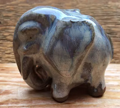 Buy Vintage Studio Art Pottery Elephant Figure/Drip Glaze/Retro/Ceramic/1960’s/70’s? • 25£
