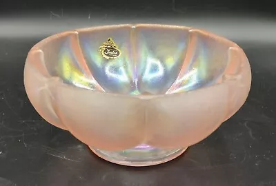 Buy Stunning Fenton 75th Anniversary Pink Iridescent Stretch Glass Rose Bowl 6.5  D • 52.74£