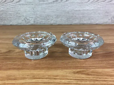 Buy Pair Of Crystal Cut Glass Candlestick Holders • 16.19£