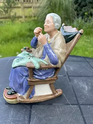 Buy Royal Doulton Figurine 1965 - Old Lady On A Rocking Chair, HN2352 • 35£