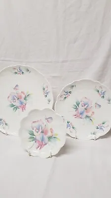 Buy Aynsley 'Little Sweetheart' Set 3 X Plates, Perfect Condition • 12£