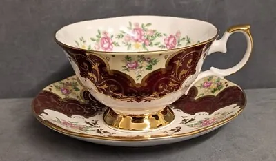 Buy Lovely Queen's Fine Bone China BALMORAL Pattern Cabinet Cup & Saucer. • 16.50£